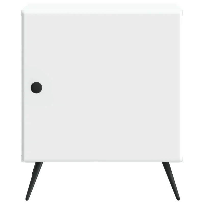 Šalia lovos spintelė 2 pcs Balta 43 x 34,5 x 50 cm
