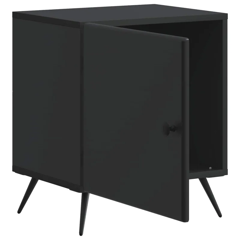 Šalia lovos spintelė 2 pcs Juoda 43 x 34,5 x 50 cm