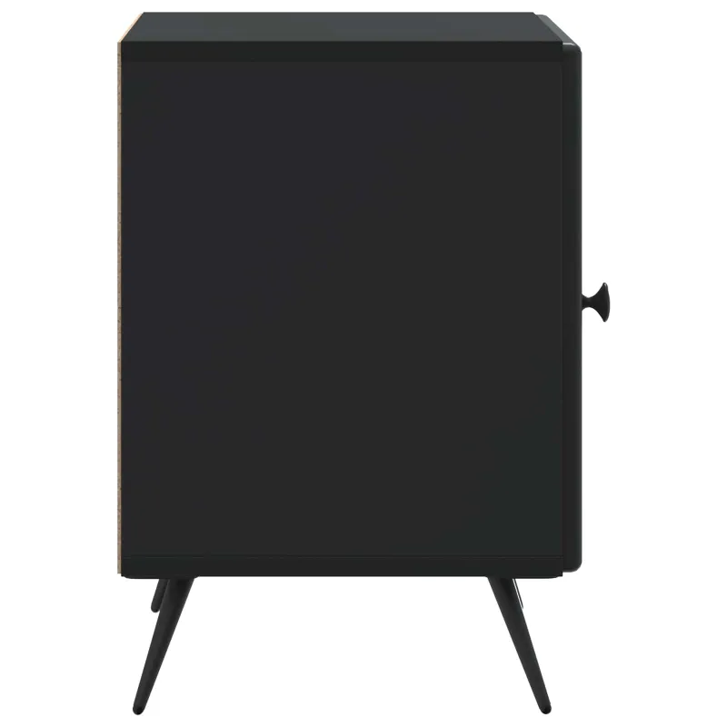 Šalia lovos spintelė 2 pcs Juoda 43 x 34,5 x 50 cm