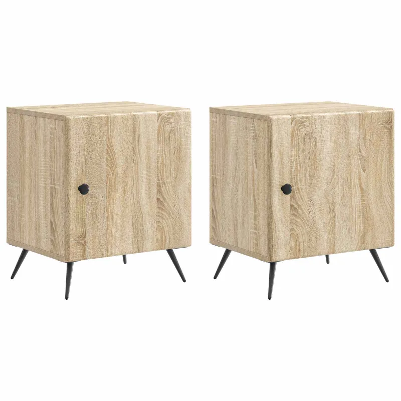 Šalia lovos spintelė 2 pcs Sonoma ąžuolas 43 x 34,5 x 50 cm