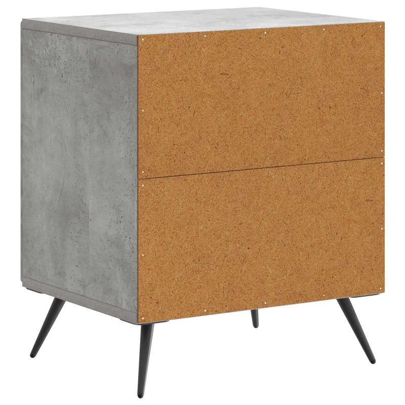 Šalia lovos spintelė 2 pcs Betono pilka 43 x 34,5 x 50 cm