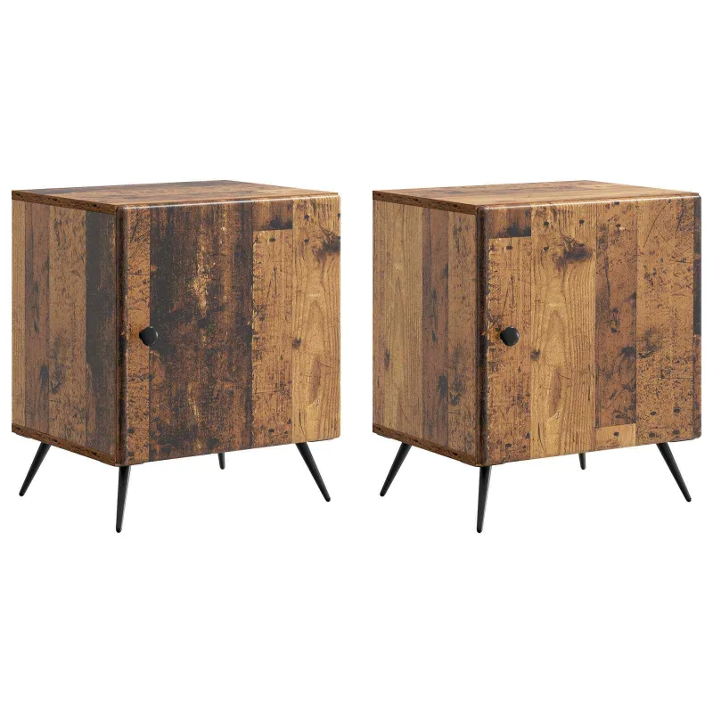 Šalia lovos spintelė 2 pcs Sendintos medienos 43 x 34,5 x 50 cm