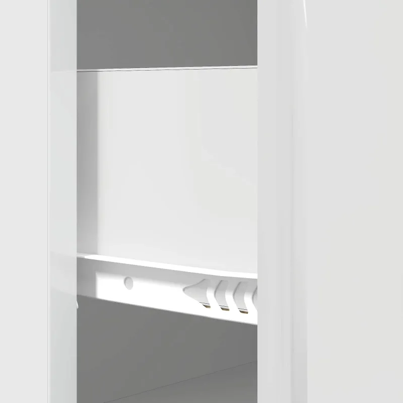 Stalčių spintelė Itin blizgi balta 66 x 34,5 x 90 cm