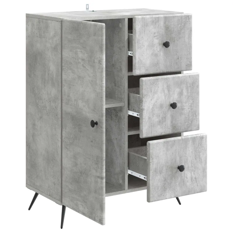 Kabalas Betono pilka 66 x 34,5 x 90 cm Apdirbta mediena