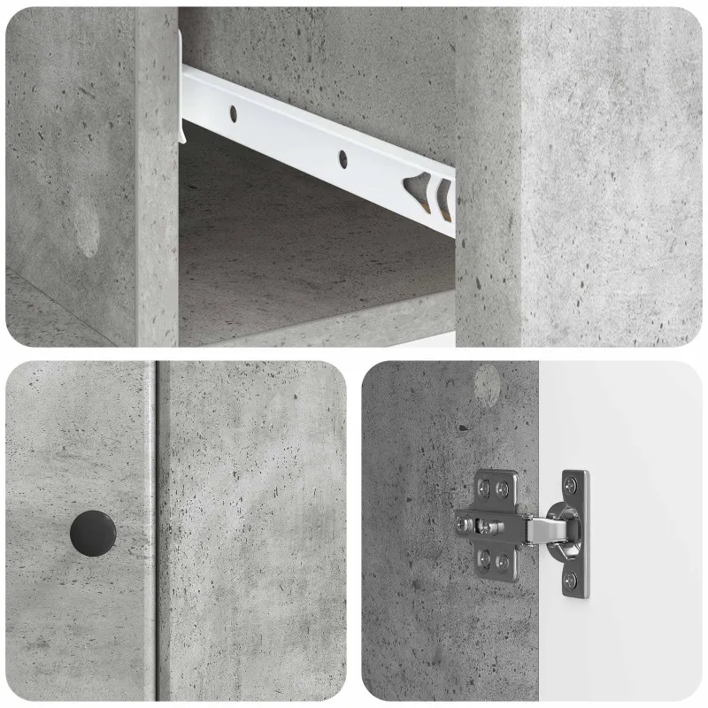 Kabalas Betono pilka 66 x 34,5 x 90 cm Apdirbta mediena
