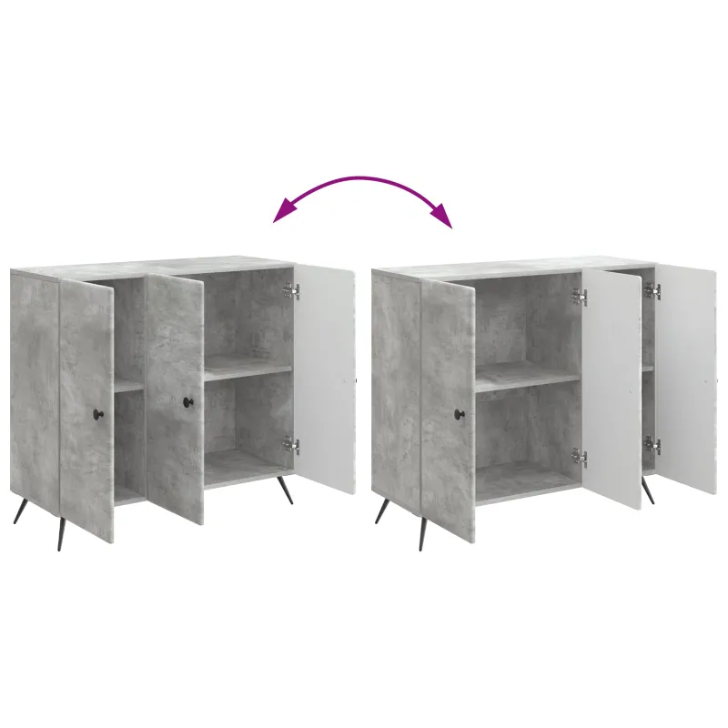 Kabalas Betono pilka 89 x 34,5 x 80 cm Apdirbta mediena