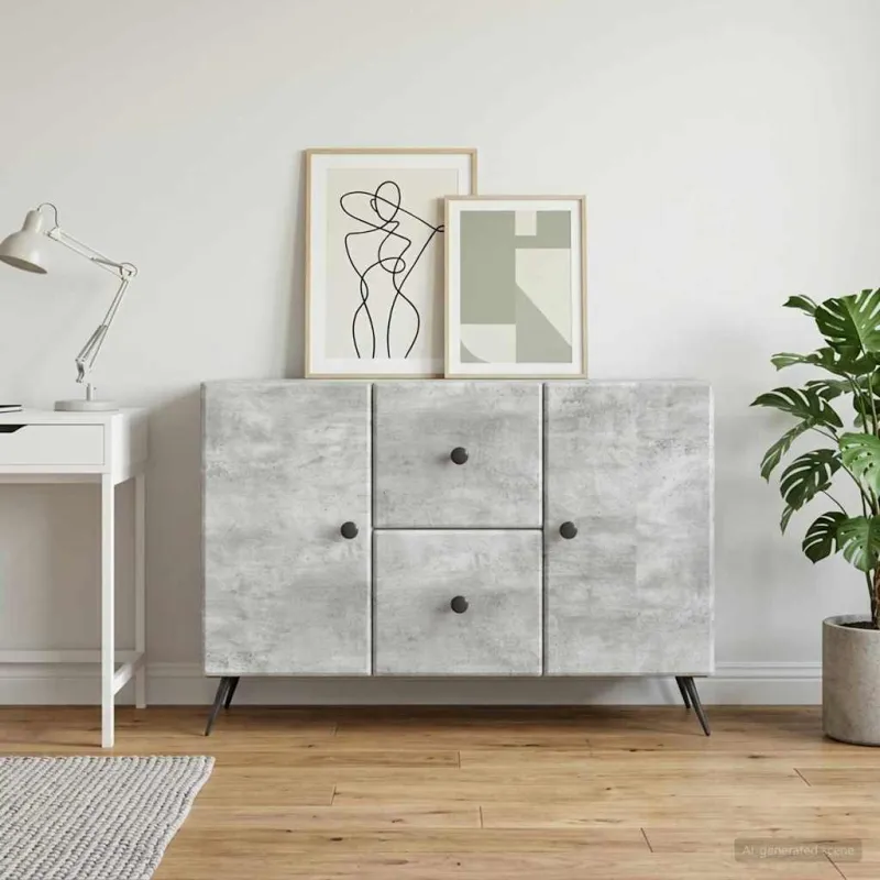 Kabalas Betono pilka 89 x 34,5 x 60 cm Apdirbta mediena