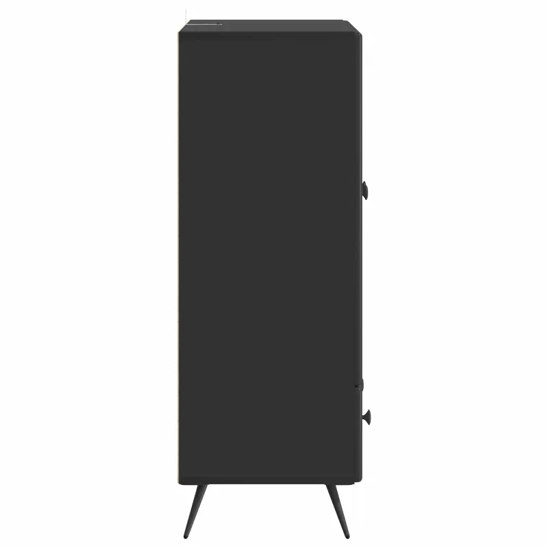 Kabalas su stalčių Juoda 66 x 34,5 x 95 cm Apdirbta mediena