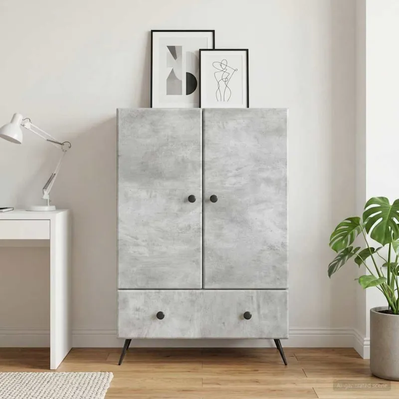 Kabalas Betono pilka 66 x 34,5 x 95 cm Apdirbta mediena