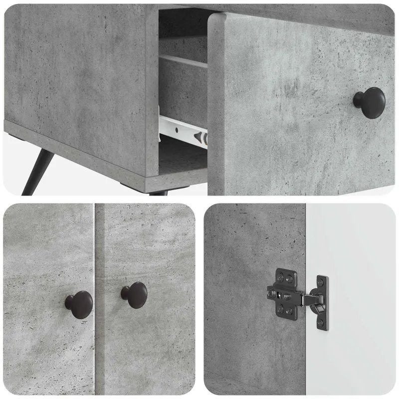 Kabalas Betono pilka 66 x 34,5 x 95 cm Apdirbta mediena