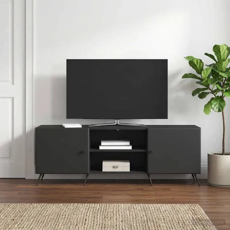 Televizoriaus spintelė Juoda 150 x 31 x 50 cm Apdirbta mediena