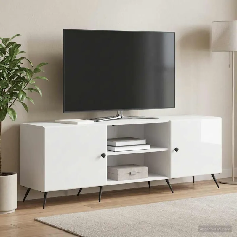 Televizoriaus spintelė Itin blizgi balta 150 x 31 x 50 cm