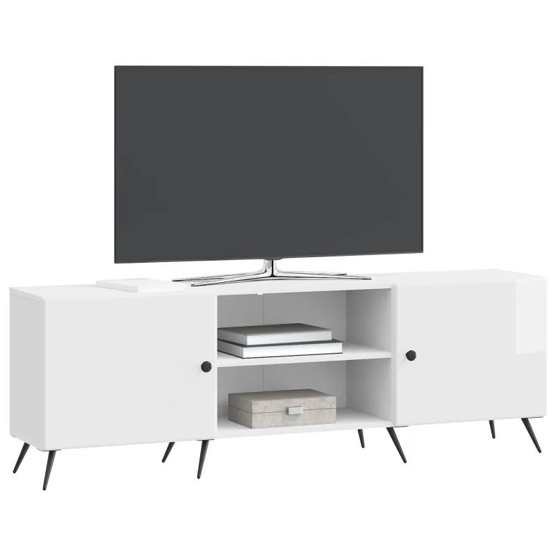 Televizoriaus spintelė Itin blizgi balta 150 x 31 x 50 cm
