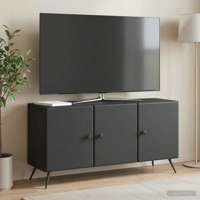 Televizoriaus spintelė Juoda 99 x 34,5 x 50 cm Apdirbta mediena