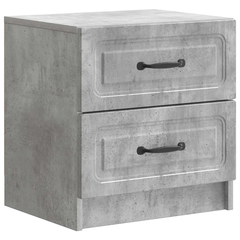 Šalia lovos spintelė 2 pcs Betono pilka 43 x 34,5 x 44,5 cm