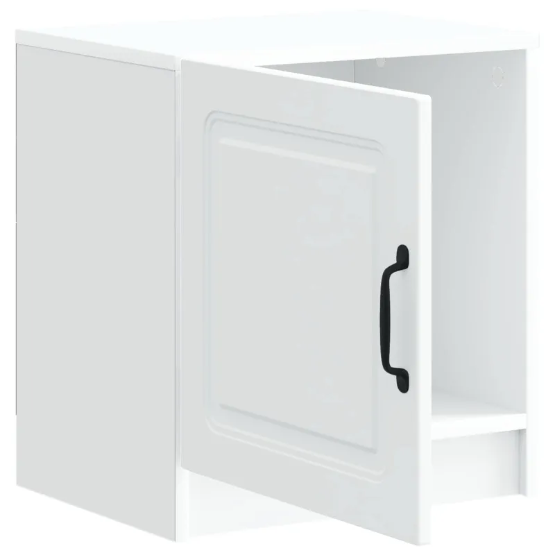 Šalia lovos spintelė 2 pcs Balta 43 x 34,5 x 47 cm