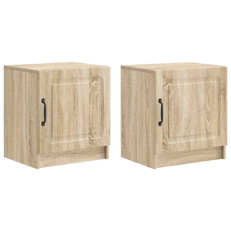 Šalia lovos spintelė 2 pcs Sonoma ąžuolas 43 x 34,5 x 47 cm