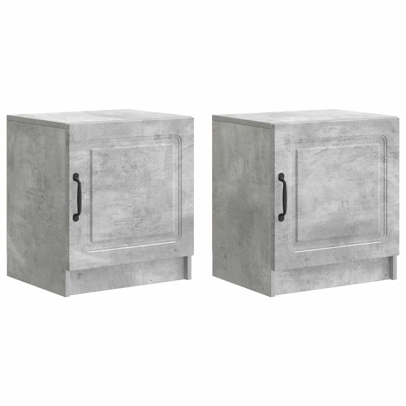 Šalia lovos spintelė 2 pcs Betono pilka 43 x 34,5 x 47 cm