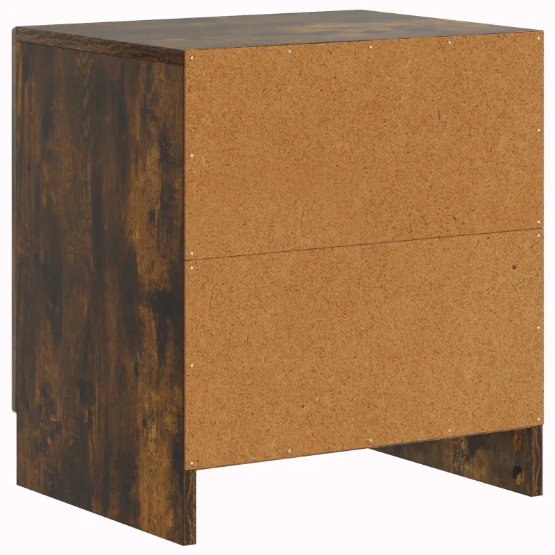 Šalia lovos spintelė 2 pcs Dūminio ąžuolo 43 x 34,5 x 47 cm