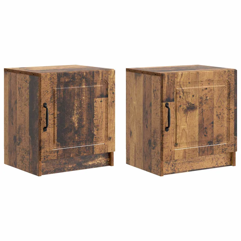 Šalia lovos spintelė 2 pcs Sendintos medienos 43 x 34,5 x 47 cm