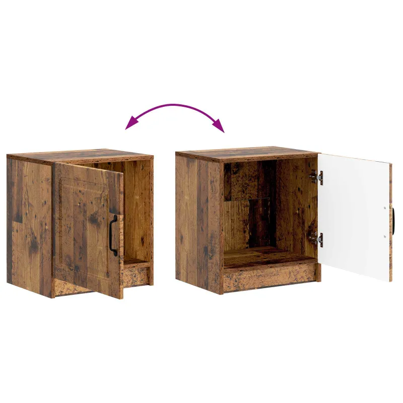 Šalia lovos spintelė 2 pcs Sendintos medienos 43 x 34,5 x 47 cm
