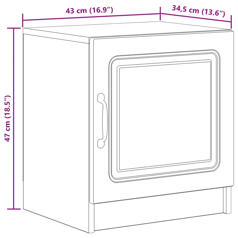 Šalia lovos spintelė 2 pcs Sendintos medienos 43 x 34,5 x 47 cm