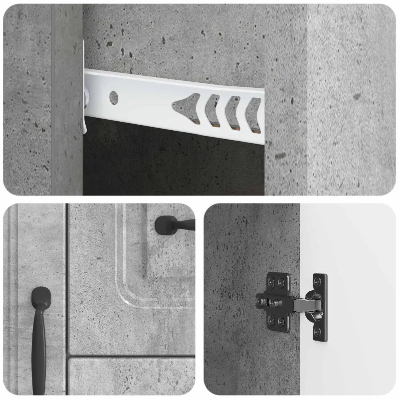 Kabalas Betono pilka 89 x 34,5 x 57 cm Apdirbta mediena
