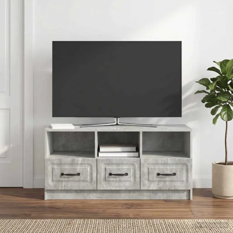 Televizoriaus spintelė Betono pilka 102 x 34,5 x 47 cm