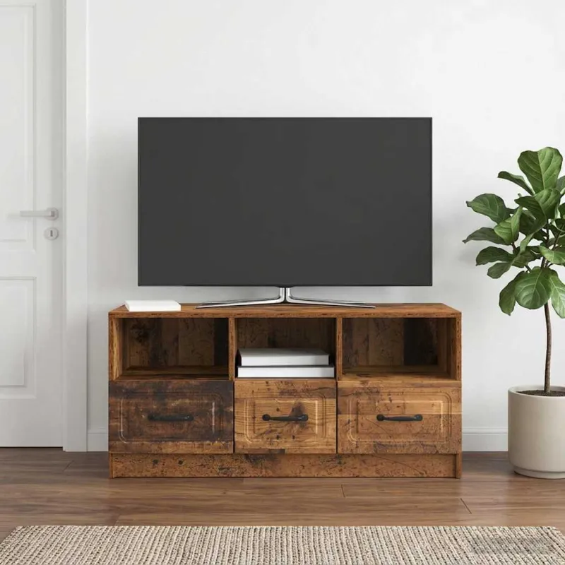 Televizoriaus spintelė Sendintos medienos 102 x 34,5 x 47 cm