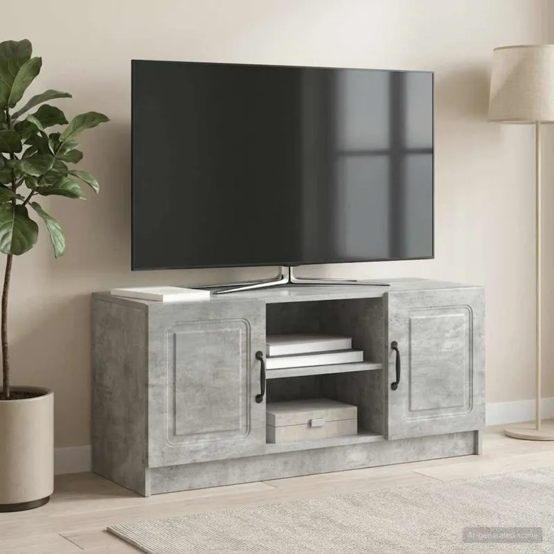 Televizoriaus spintelė Betono pilka 102 x 34,5 x 47 cm