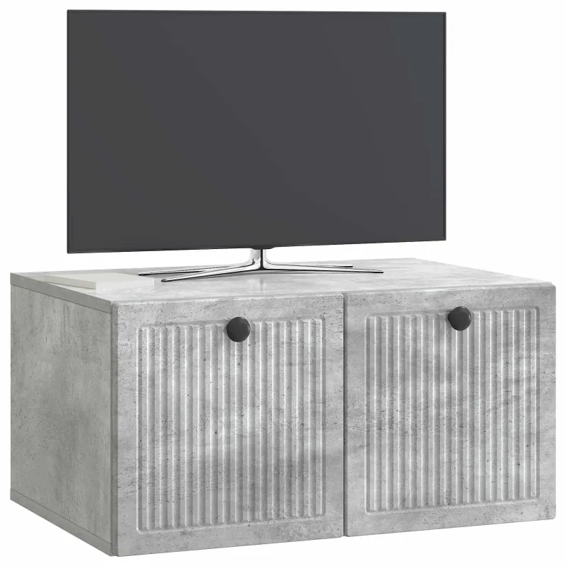 Sieninė TV spintelė Betono pilka 59,5 x 41 x 30 cm