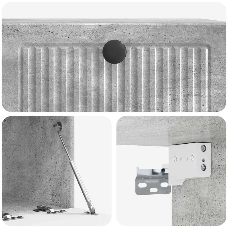 Sieninė TV spintelė Betono pilka 59,5 x 41 x 30 cm