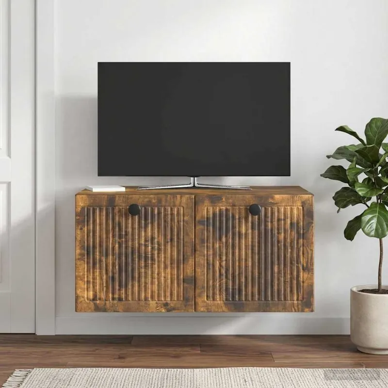 Sieninė TV spintelė Dūminio ąžuolo 59,5 x 41 x 30 cm