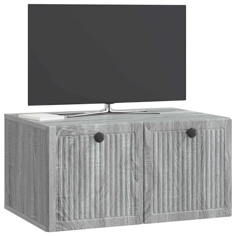 Sieninė TV spintelė Pilka sonoma ąžuolo 59,5 x 41 x 30 cm