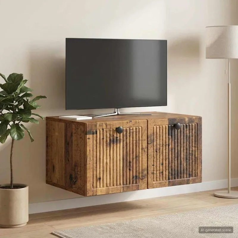 Sieninė TV spintelė Sendintos medienos 59,5 x 41 x 30 cm