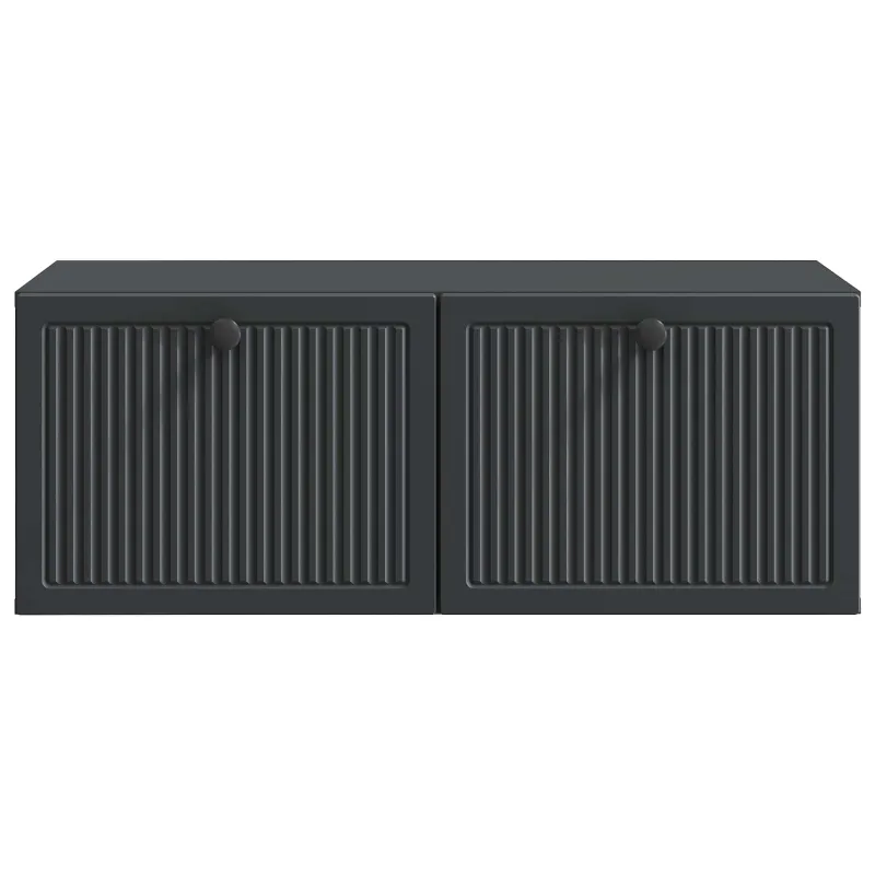 Sieninė TV spintelė Juoda 78,5 x 41 x 30 cm Apdirbta mediena