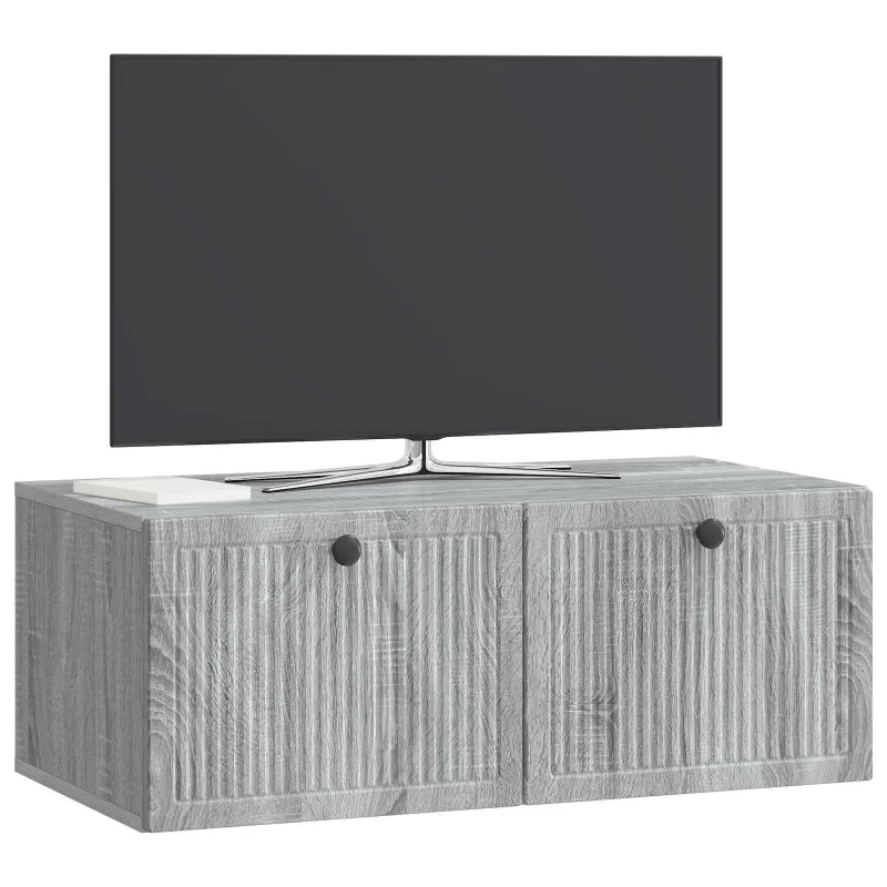 Sieninė TV spintelė Pilka sonoma ąžuolo 78,5 x 41 x 30 cm