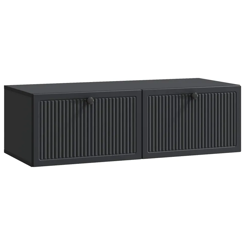 Sieninė TV spintelė Juoda 98 x 41 x 30 cm Apdirbta mediena