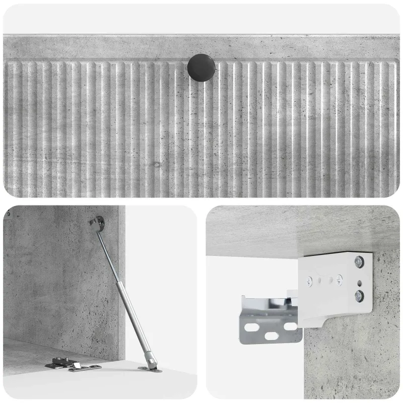 Sieninė TV spintelė Betono pilka 98 x 41 x 30 cm