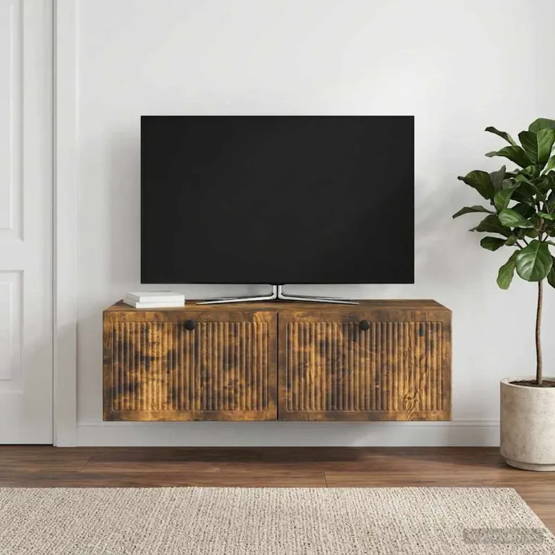 Sieninė TV spintelė Dūminio ąžuolo 98 x 41 x 30 cm