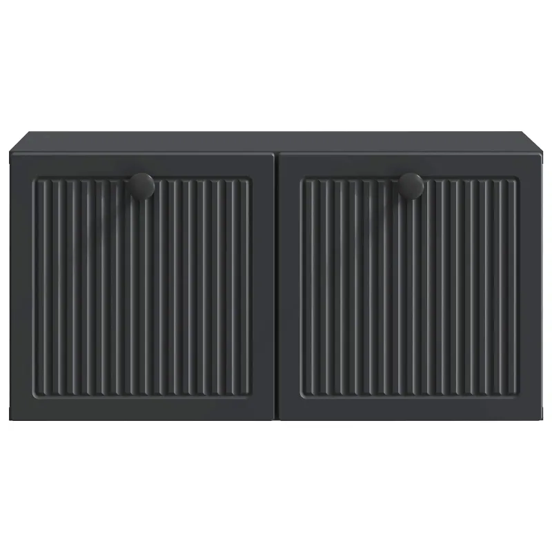 Sieninė TV spintelė Juoda 59,5 x 31 x 30 cm Apdirbta mediena