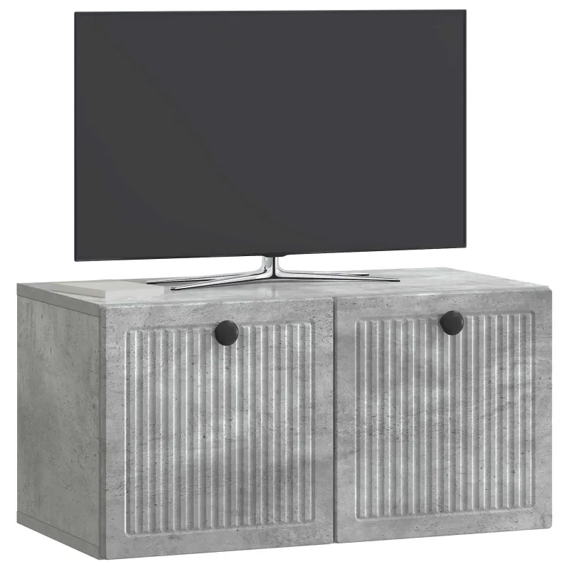 Sieninė TV spintelė Betono pilka 59,5 x 31 x 30 cm