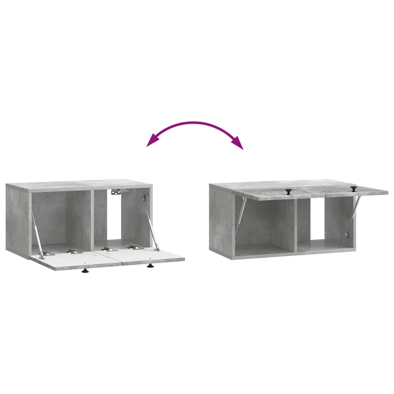 Sieninė TV spintelė Betono pilka 59,5 x 31 x 30 cm