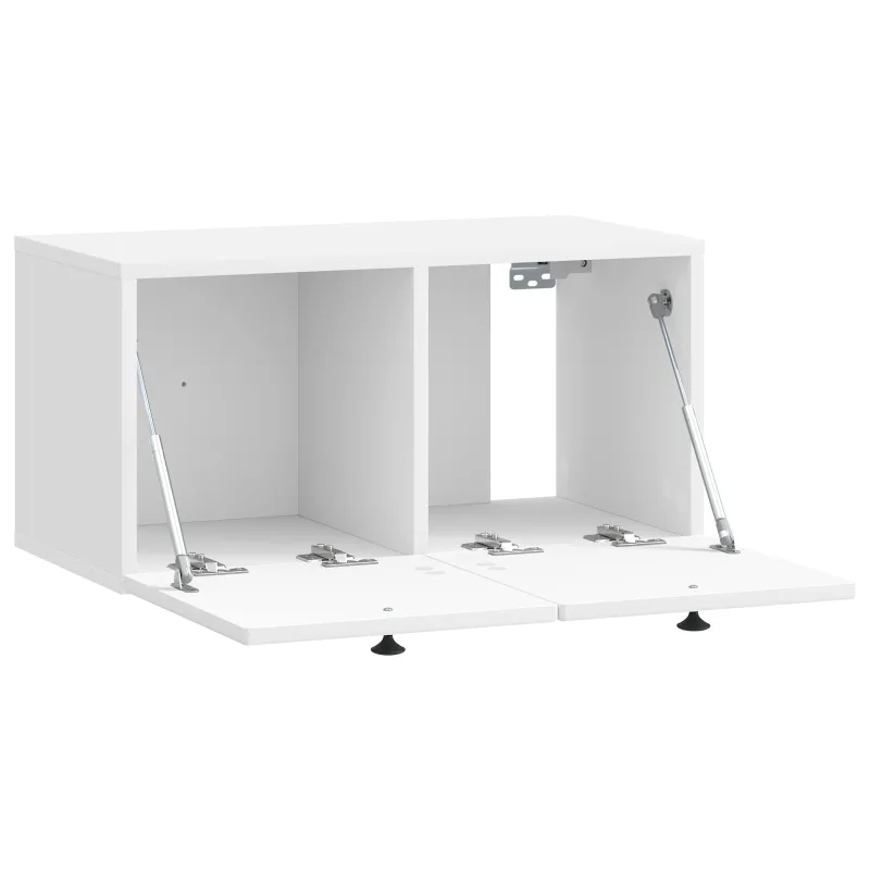 Sieninė TV spintelė Itin blizgi balta 59,5 x 31 x 30 cm
