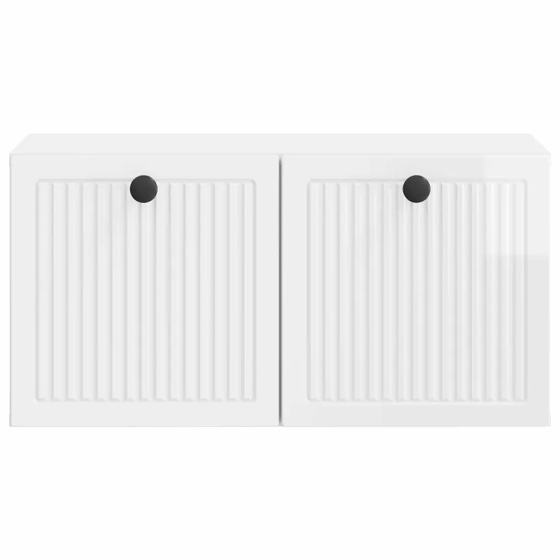 Sieninė TV spintelė Itin blizgi balta 59,5 x 31 x 30 cm