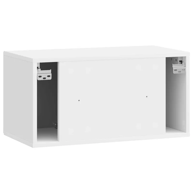 Sieninė TV spintelė Itin blizgi balta 59,5 x 31 x 30 cm