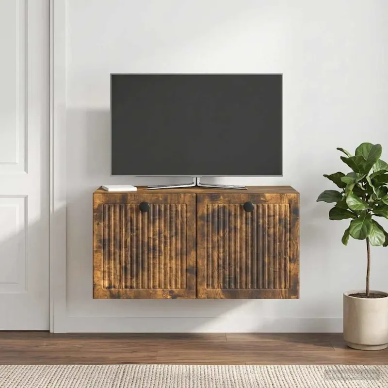 Sieninė TV spintelė Dūminio ąžuolo 59,5 x 31 x 30 cm