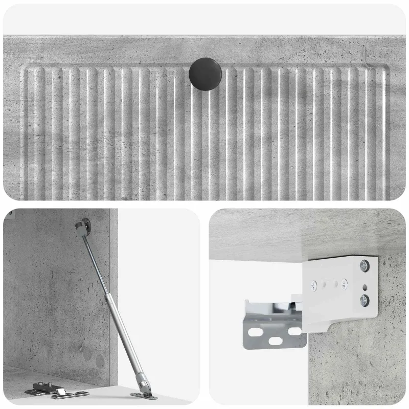 Sieninė TV spintelė Betono pilka 78,5 x 31 x 30 cm