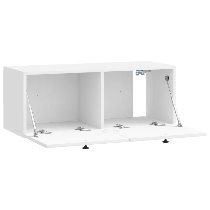 Sieninė TV spintelė Itin blizgi balta 78,5 x 31 x 30 cm