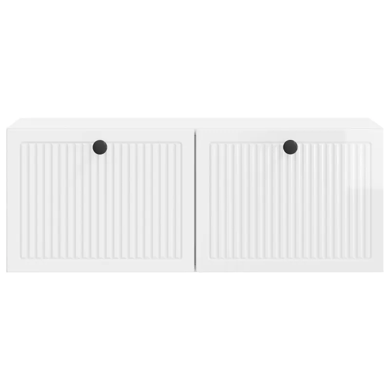 Sieninė TV spintelė Itin blizgi balta 78,5 x 31 x 30 cm